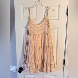 Love Riche Cream and Pink Striped Dress
